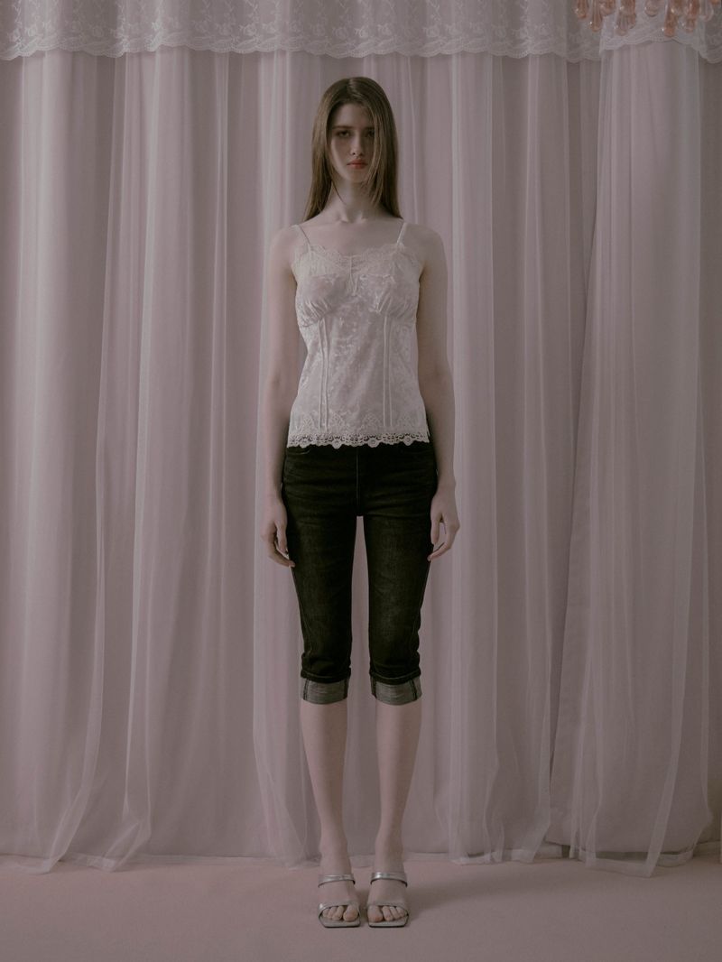  Velvet Lace Sleeveless White