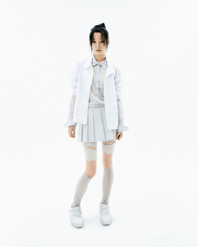 Layered Sheer Blouson / Off White