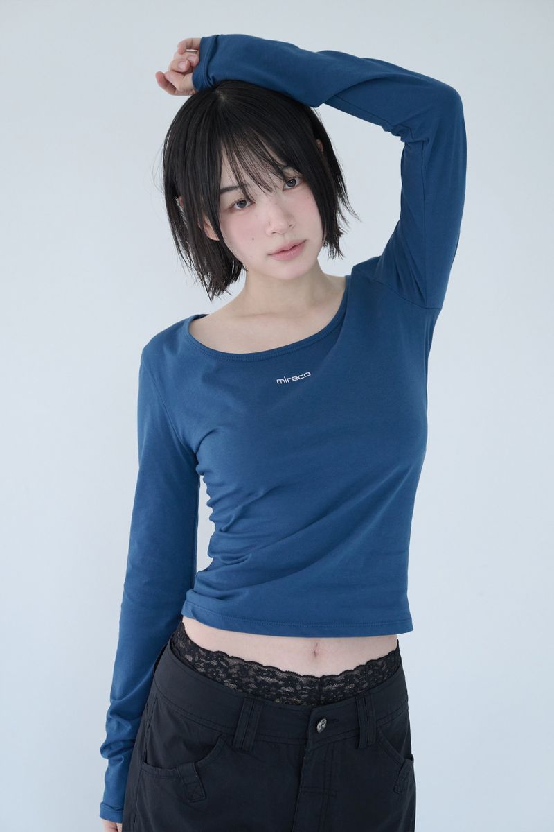 BASIC LOGO T VINTAGE BIUE