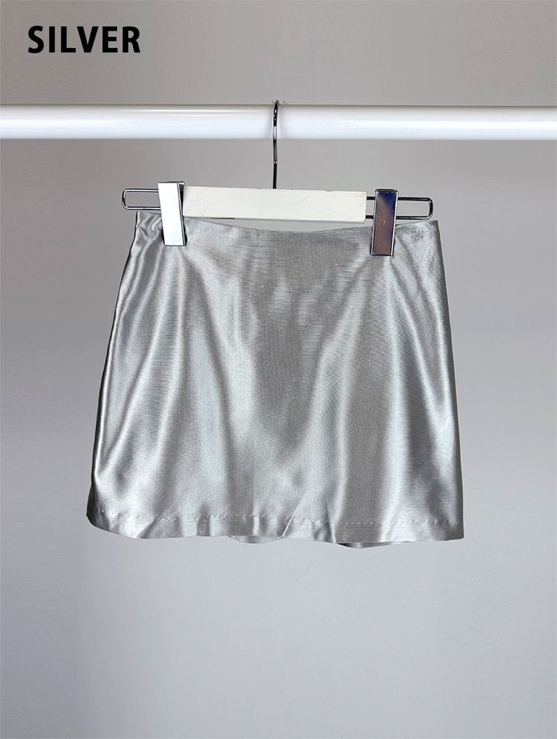 SATIN PEARL MINI SKIRT (3C)