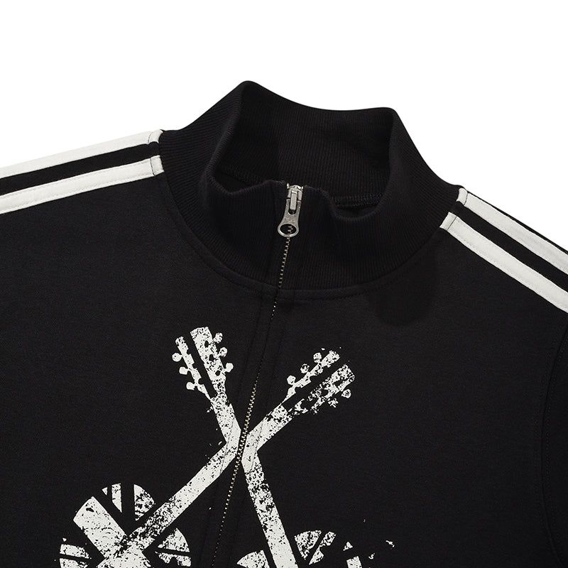 UNION JACK JERSEY ZIP UP [BLACK]