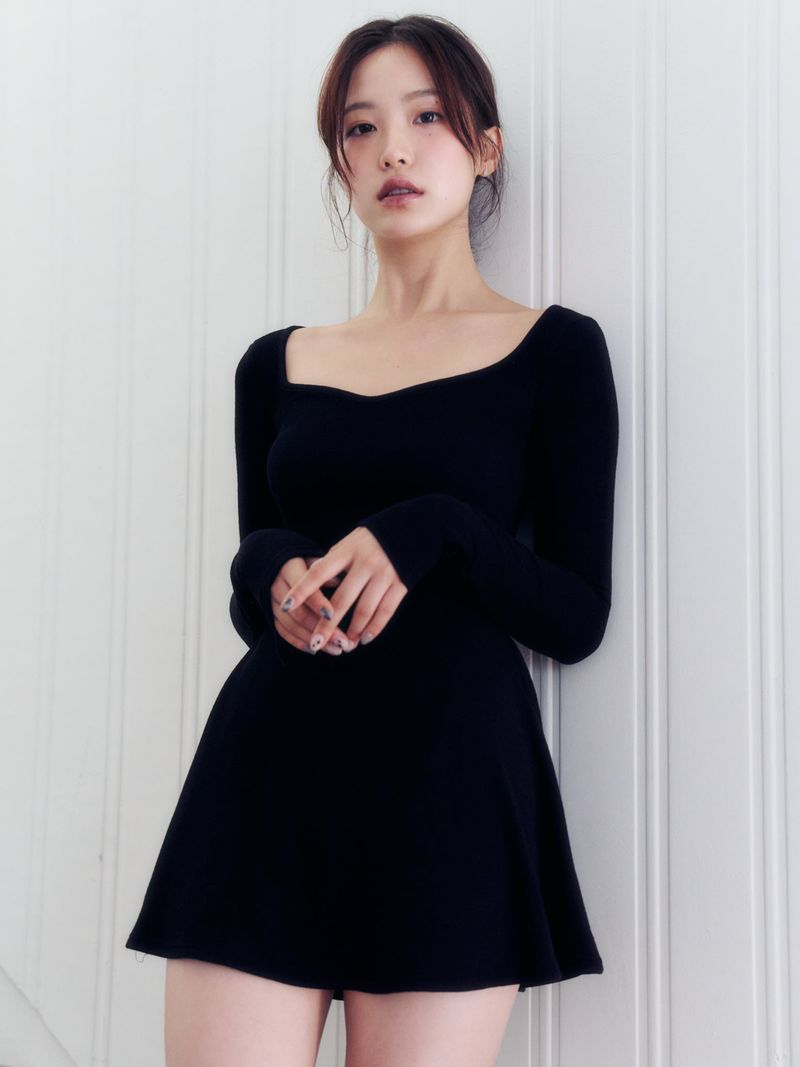 Ballerina mini dress (BLACK)