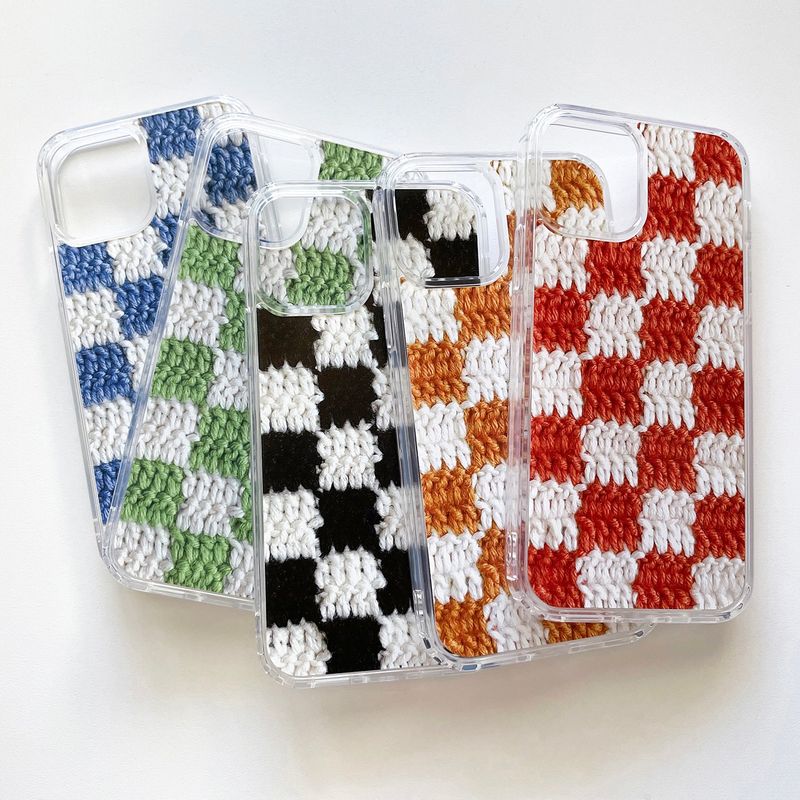 CHECKERBOARD HARD JELL CASE_YELLOW