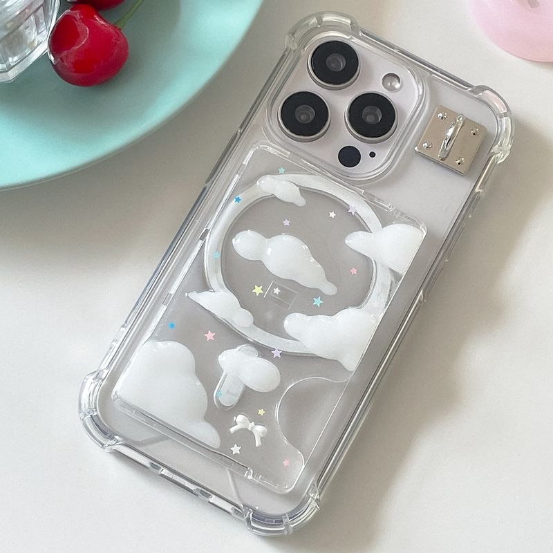 Ellebelle market（エルベルマーケット）の「[made]white cloud ver magsafe card wallet（Smartphone Accessories）」