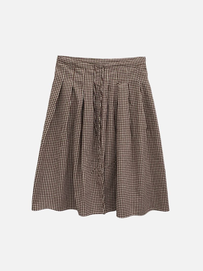 Preppy Vintage Check Skirt (2c)