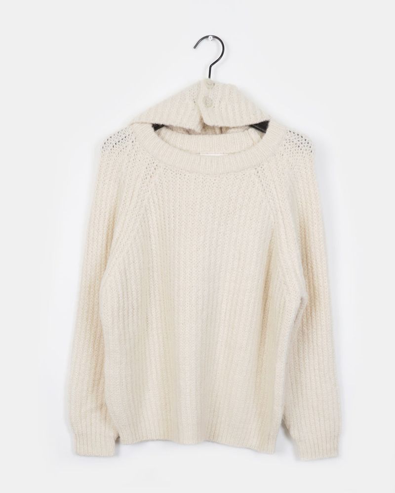 Beto Wool Loose Fit Round Knit Set