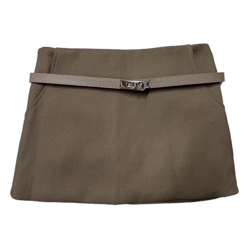 Demay Modern Basic Belt Mini Skirt