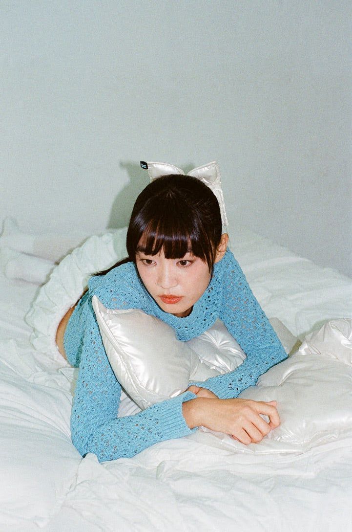 KOKOOKY ✦ Puffer Hair Scrunchie - Pearl White ver