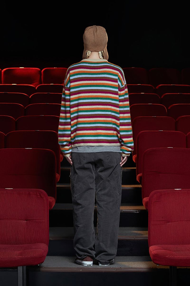 STRIPE MOHAIR KNIT / BEIGE
