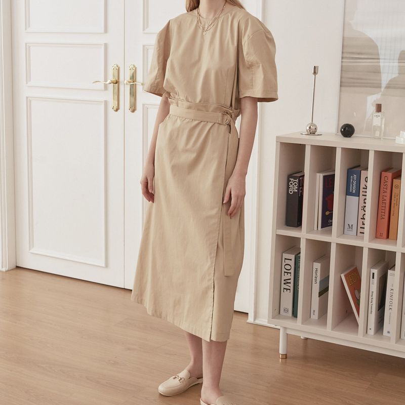 VITALSIGN（バイタルサイン）の「[LINE] D Ring Button Wrap Dress（Dresses）」