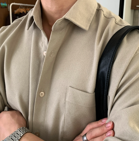  Square Pocket Overfit Corduroy Shirt