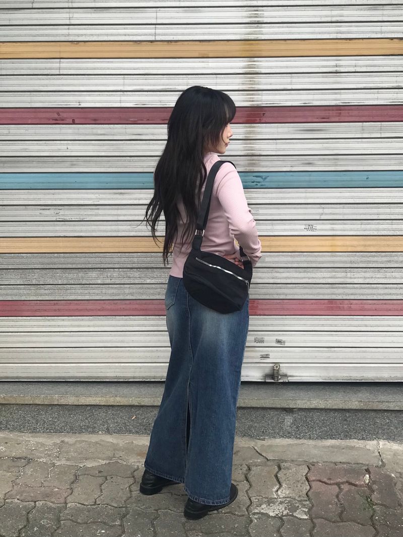 Walter denim long skirt