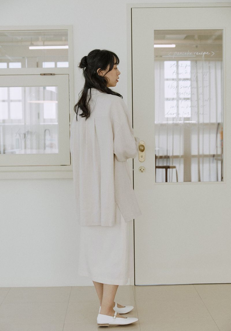 unisex linen patch shirts natural