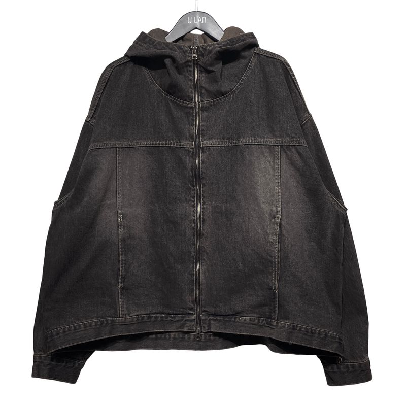 (UNISEX) インアワーウォッシングフードデニムジャケット