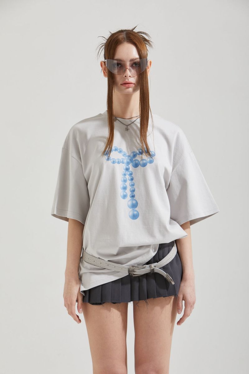 ビーズリボンTシャツ