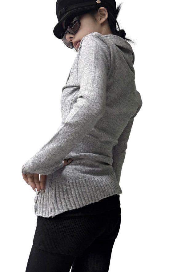 Annie Button Wrap Knit