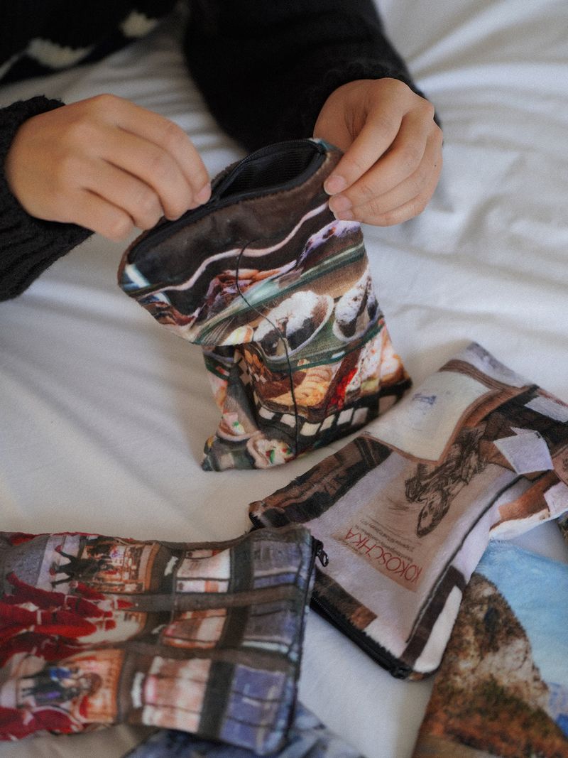 winter town pouch
