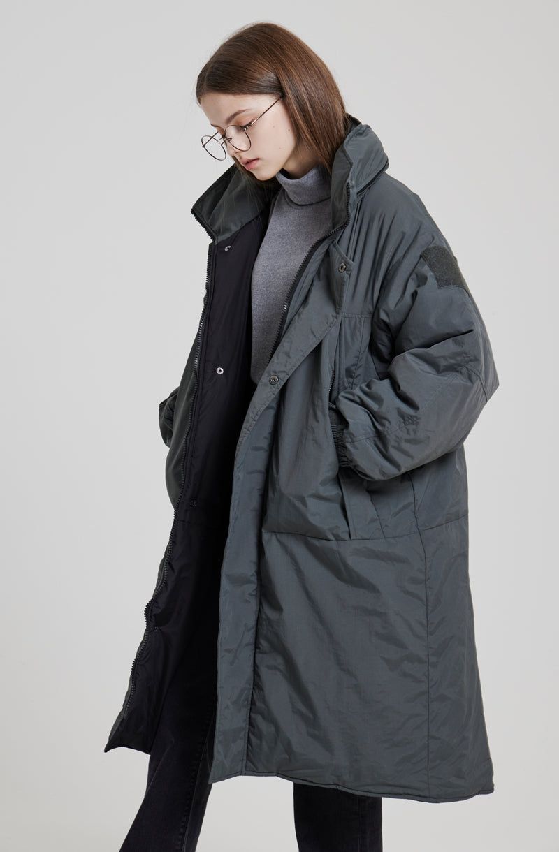 MOSS 2 HIGH-NECK HOOD PARKA [CHARCOAL]