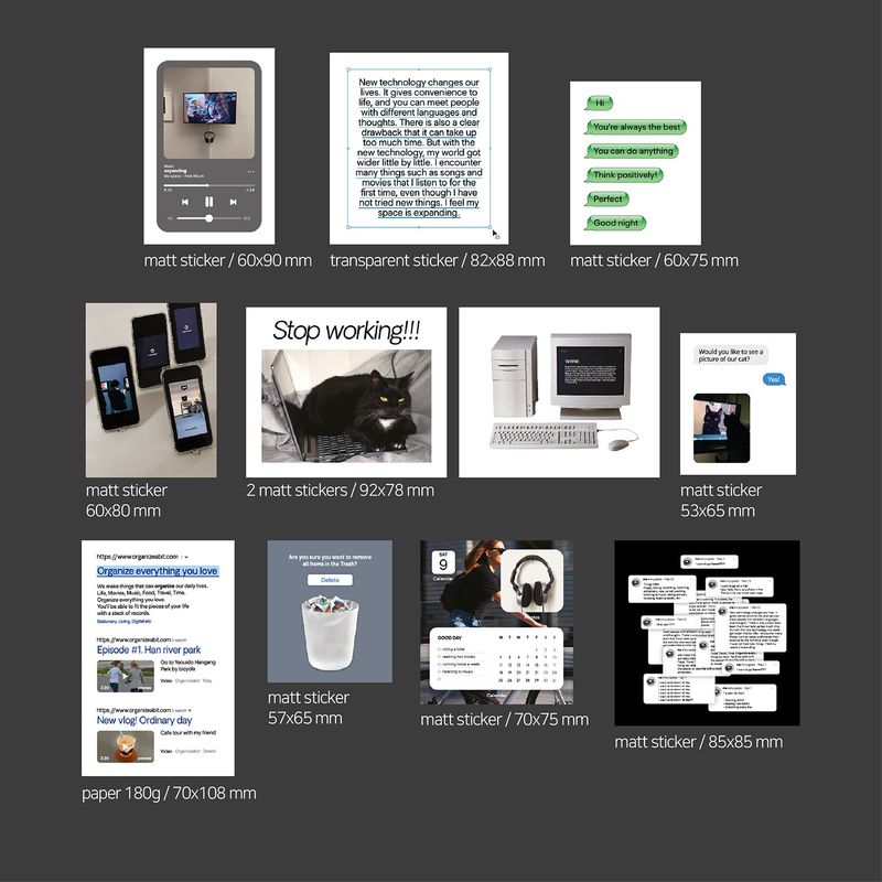 oab digital pack / scrap sticker set