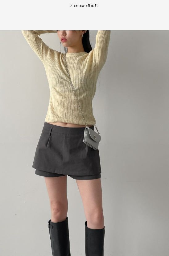 Mamonde Rib Knit T-shirt