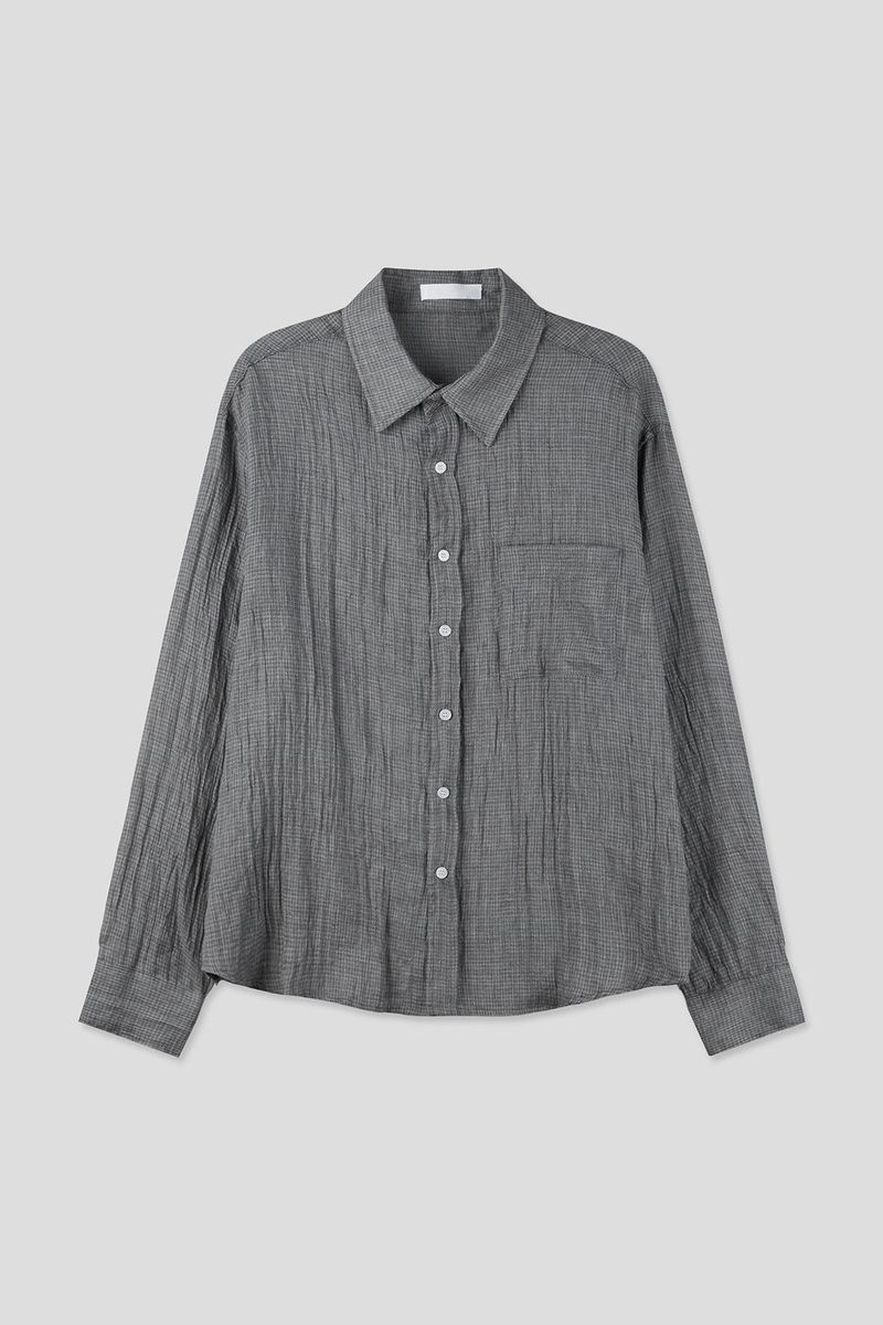 Light crease summer check shirt