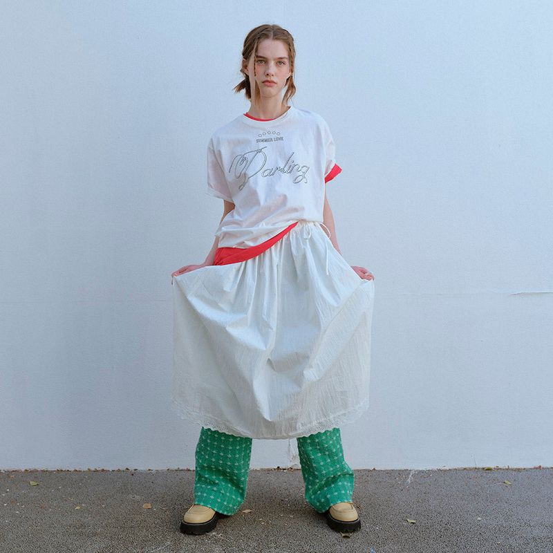 OVERSIZE DARLING TEE, WHITE