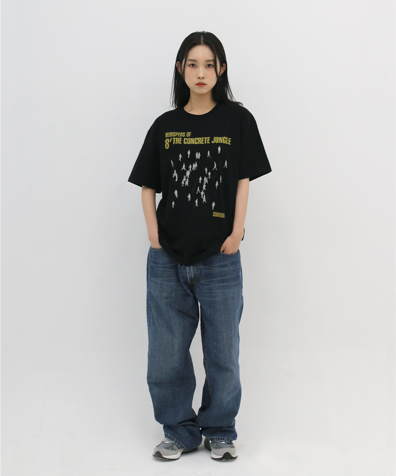 CONCRETE JUNGLE T-Shirt in Black