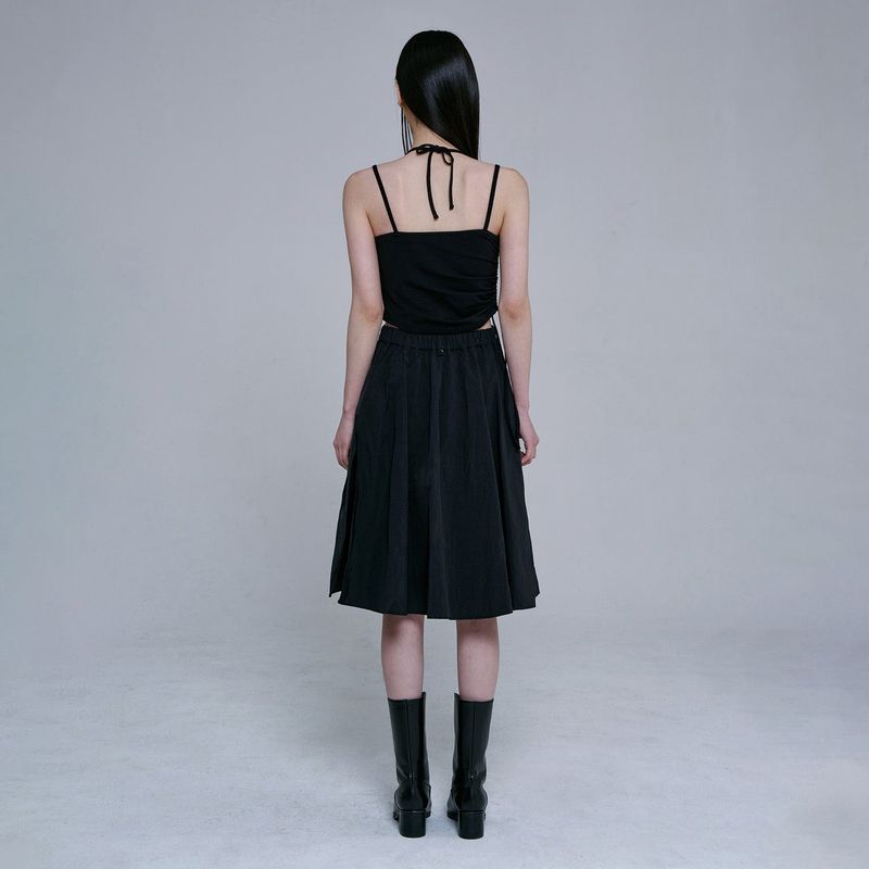 SLIT MIDI SKIRT(BLACK)