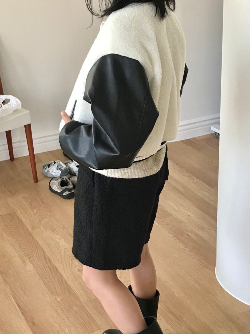 Capullo boucle half pants