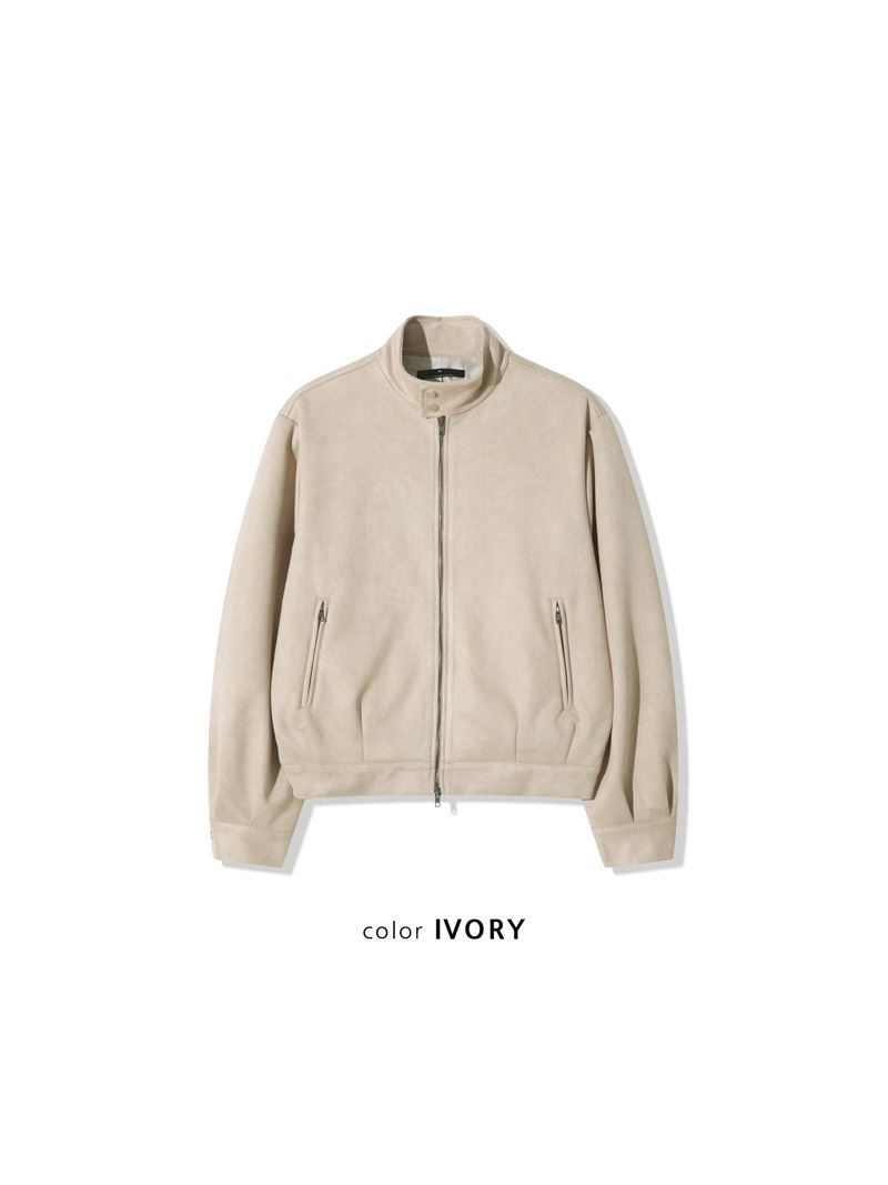 Chen Semi-cropped button suede jacket (3 colors)