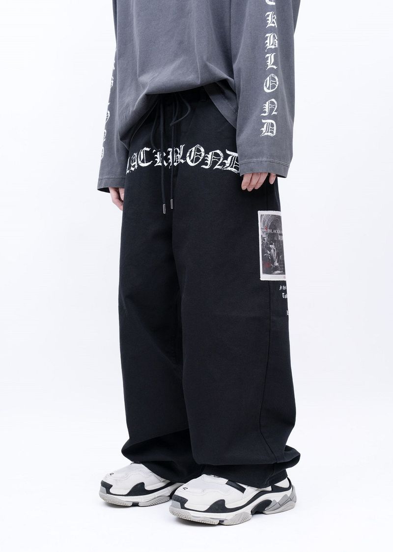 BBD No Sympathy Wide Cotton Pants (Black)