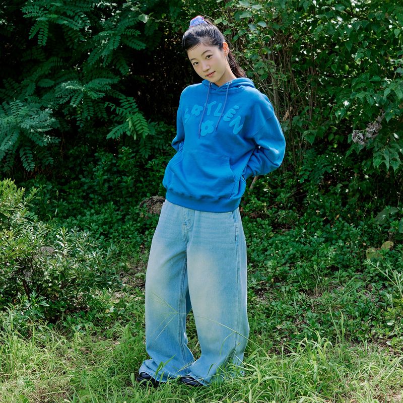 FLOWER LOGO HOODIE (BLUE)