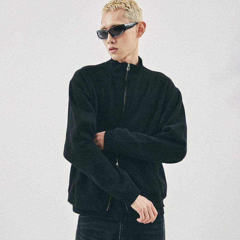 Fickle 2-WAY full zip-up / Black