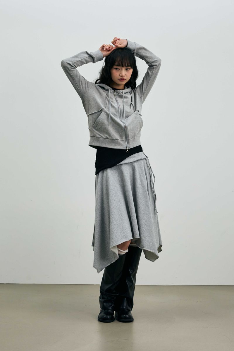 SILENT MIRAGE SWEAT SKIRT / MELANGE