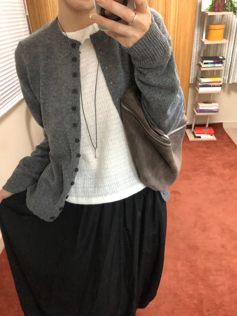 Button wool cardigan