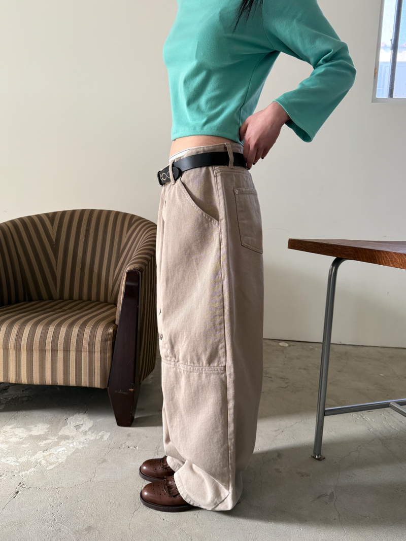 snap cover pants