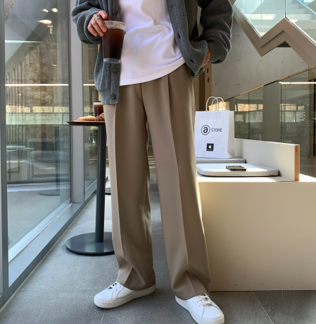 LOOKPLE（ルックプル）の「Deface Minimalist Back Banding Round Jaw Wide Slacks（Pants）」