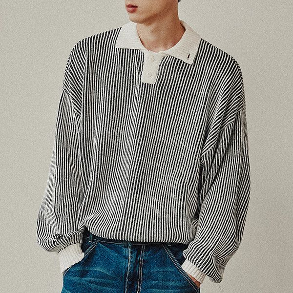 ROMANTIC CROWN（ロマンティッククラウン）の「RMTC CLUB RELAX POLO KNIT_BLACK（Tops）」