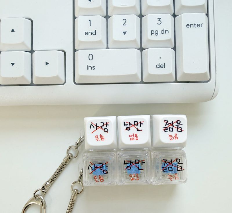 withsome（ウィズサム）の「[withsome made] Love • Romance • Youth LED Keycap Keyring (3 Keys)（Toys/Key Holders）」