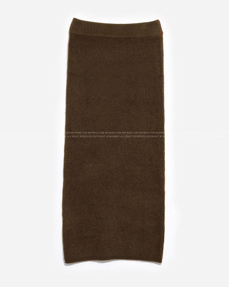 Crop knit & long skirt set
