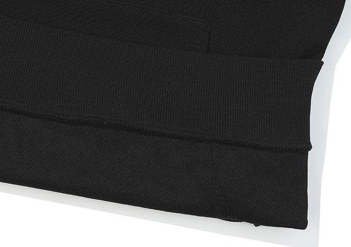 Scenery Graphic Half Zip-Up Hoodie【BLACK】