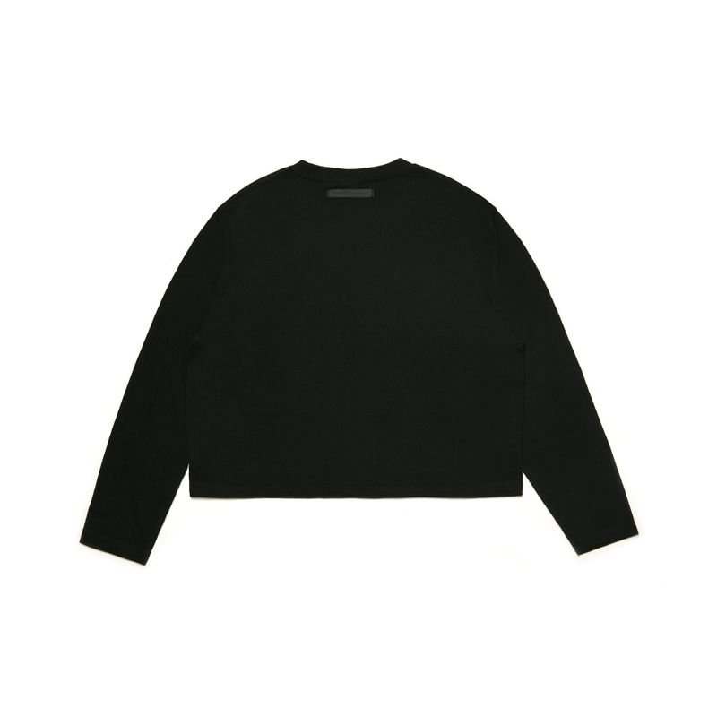 Men's Crop Long Sleeve T-Shirt Black