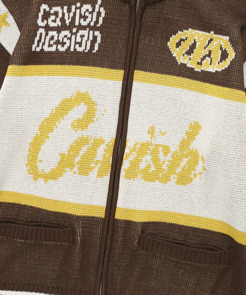 RACING TEAM KNIT ZIP UP BROWN(CV2EFUK682A)
