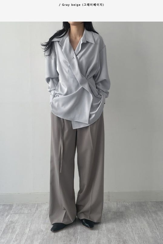 Davi Belted Wide Slacks