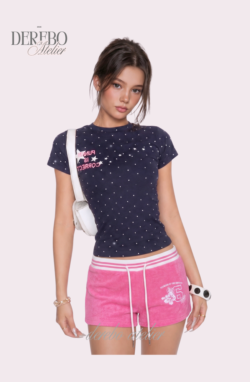 Tarry Pink Mini Short Pants