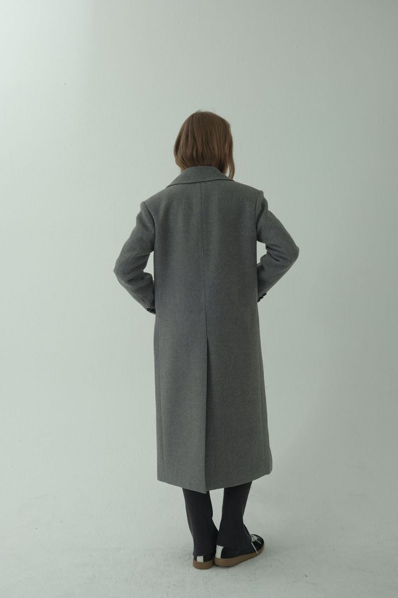 OVERSIZED WOOL COAT_MELANGE GRAY
