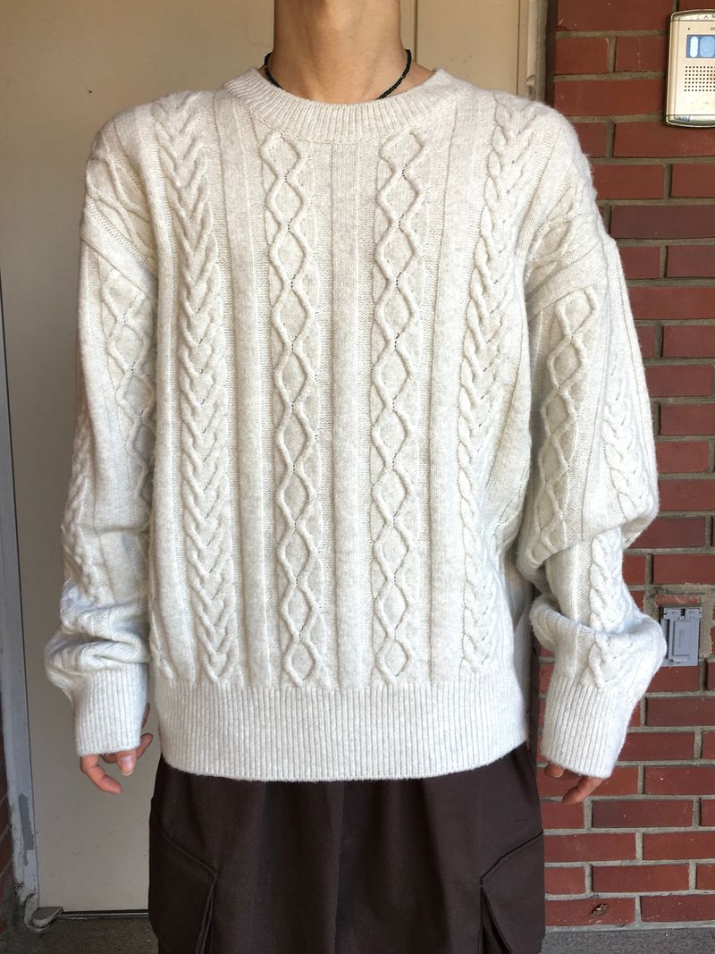 Leeum Fisherman Wool Knit 4C