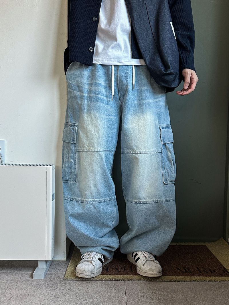 WHAT A LOOK（ワット ア ルック）の「More Cut Cargo Brush Denim Pants （Pants）」