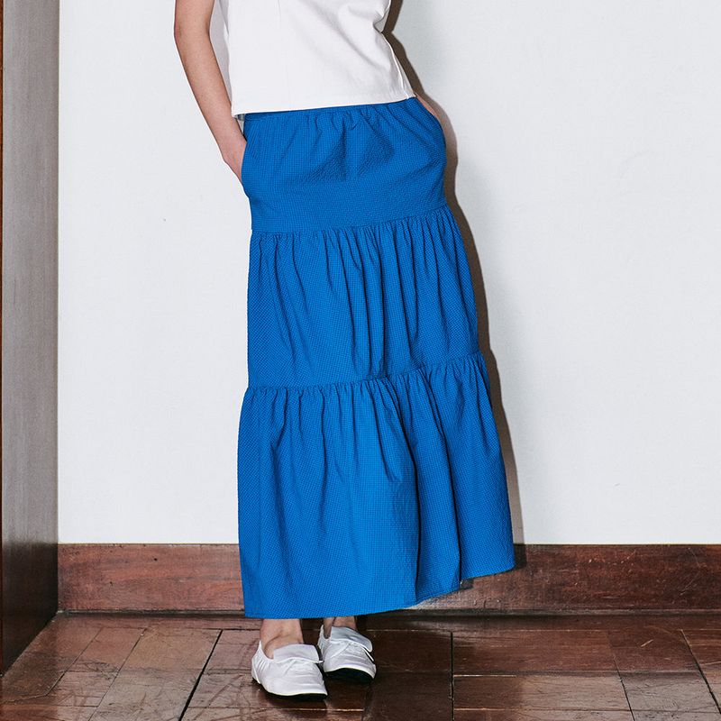 CORCA（コルカ）の「Cancan Long Skirt Blue（Skirts）」
