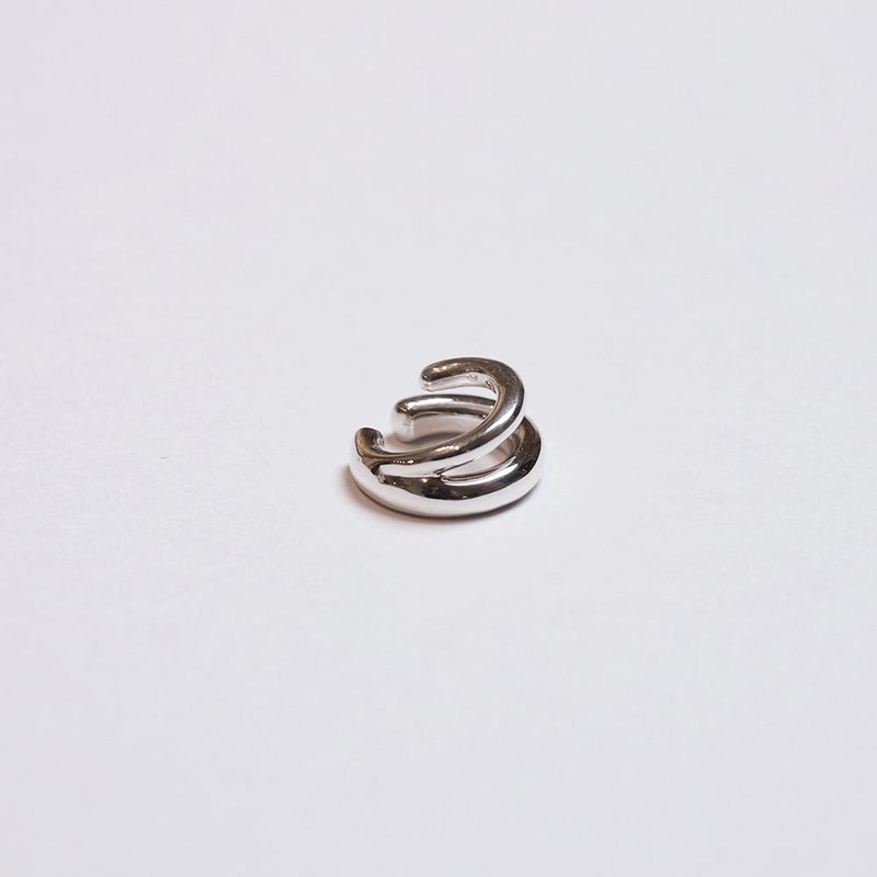 silver dovel earcuff (yellow gold plated